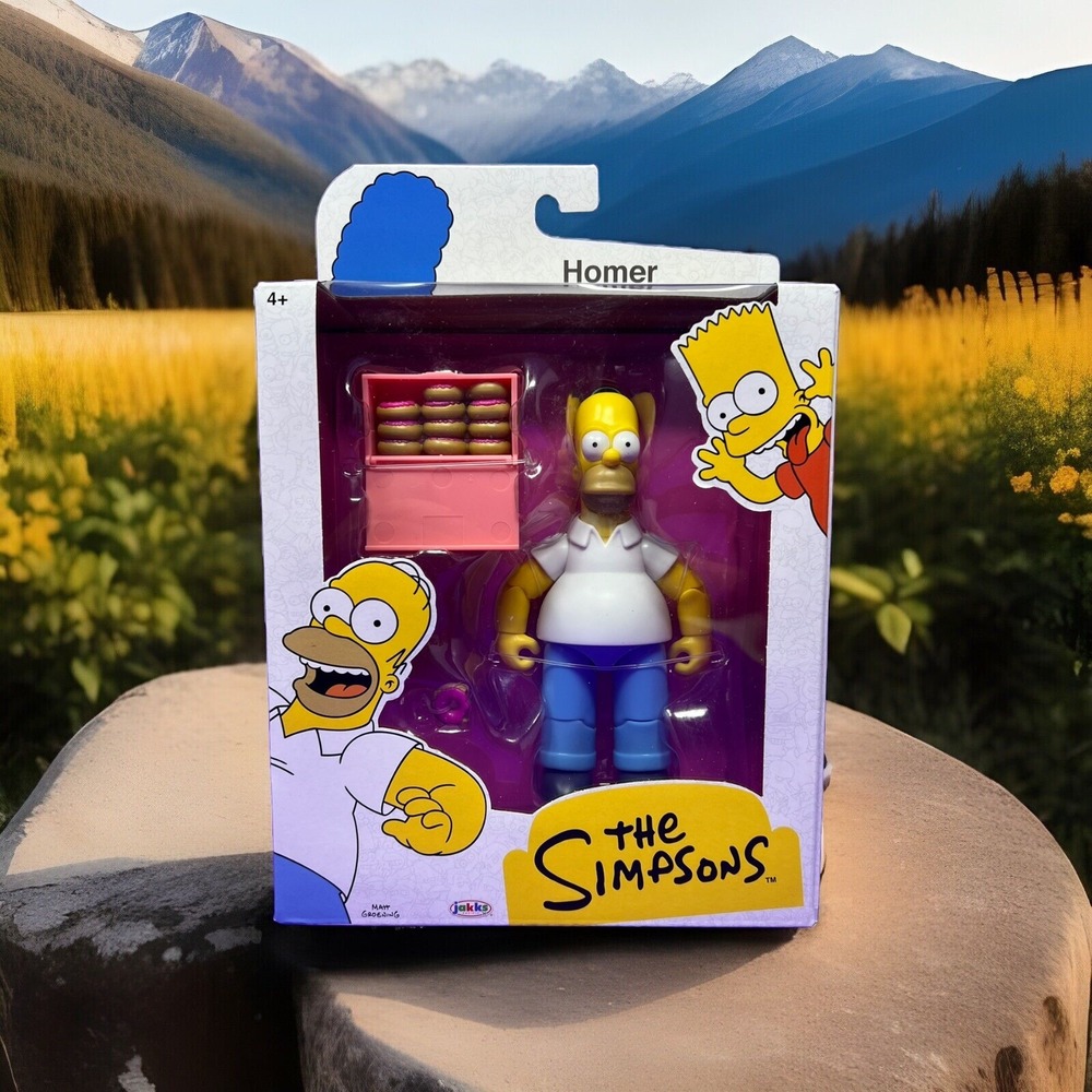 The Simpsons Homer‎ w/ Dozen Donuts 5" Figure 2024 New Sealed Jakks Pacific